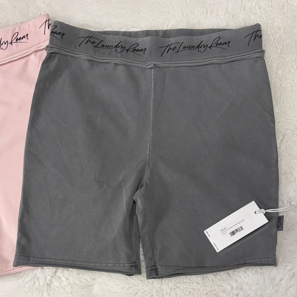 The Laundry Room Runyon Biker Pink and Gray Shorts,(2-Pack) - Picture 3 of 17